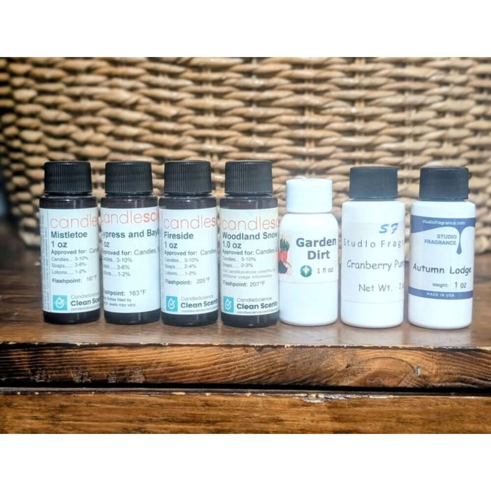 Lot of 7 Assorted Fragrance Oils One Ounce Samples NEW - Picture 2 of 4